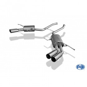 Silencieux arrière duplex inox 2x76mm type 10 pour MERCEDES ML TYPE W164