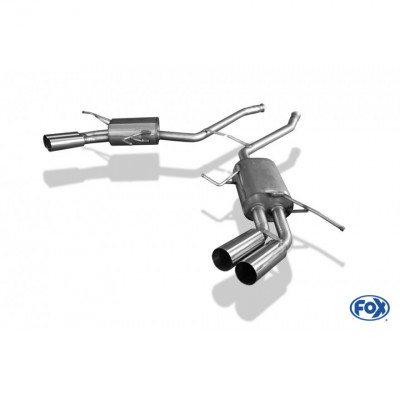 Silencieux arrière duplex inox 2x76mm type 10 pour MERCEDES ML TYPE W164