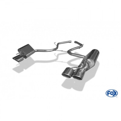 Silent rear duplex stainless steel 2x115x85mm type 32 for MERCEDES SL TYPE R230