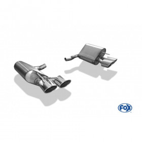 Silencieux arrière duplex inox 2x115x85mm type 32 pour MERCEDES SL TYPE R230 FACELIFT