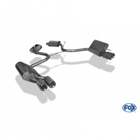 Silent rear duplex stainless steel 2x80mm type 13 - front silencer for MERCEDES SL TYPE R230