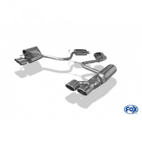 Silent rear duplex stainless steel 2x115x85mm type 32 - front silencer for MERCEDES SL TYPE R230