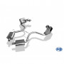 Silent rear duplex stainless steel 2x115x85mm type 32 - front silencer for MERCEDES SL TYPE R230