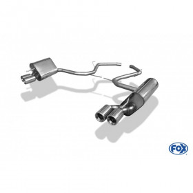 Silencieux arrière duplex inox 2x80mm type 13 + tube de suppression de silencieux avant pour MERCEDES SL TYPE R230