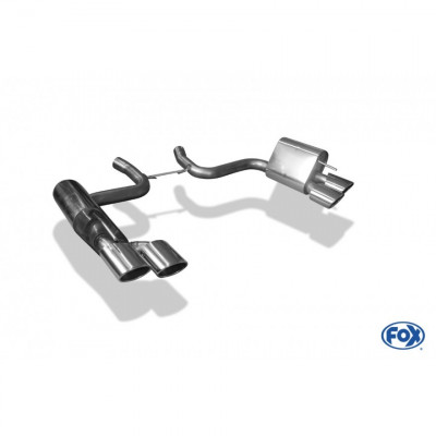 Silencieux arrière duplex inox 2x115x85mm type 32 pour MERCEDES SL55 TYPE R230