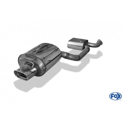 Catback (silencieux arrière 1x135x80mm type 53 + silencieux avant) inox pour MERCEDES SLK TYPE R170