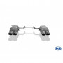 Silencieux arrière duplex inox 2x115x85mm type 32 pour MERCEDES SLK TYPE R171
