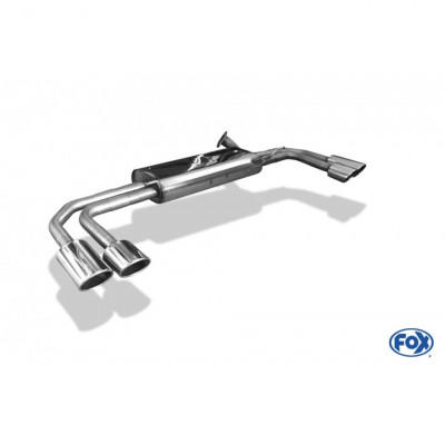 Silencieux arrière duplex inox 2x115x85mm type 32 pour MERCEDES VITO TYPE 639