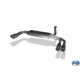 Silencieux arrière duplex inox 2x80mm type 13 pour MERCEDES VITO TYPE 639