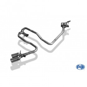 Système d'embouts duplex "SIDE PIPES" inox 2x90mm type 16 pour MERCEDES CLASSE X 250D TYPE 470