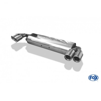 Silencieux arrière duplex inox 2x76mm type 13 pour MG TF