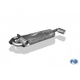 Silencieux arrière duplex inox 1x90mm type 13 pour MG TF