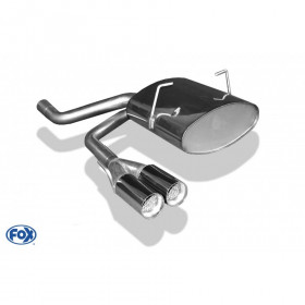 Silent rear stainless steel central output 2x70mm type 11 for MINI ONE / COOPER R50