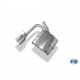 Silent rear stainless steel central output 2x76mm type 13 for MINI COOPER CABRIOLET R52