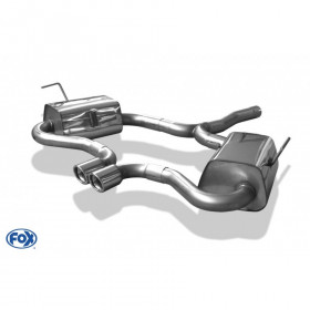 Silent rear duplex stainless steel central output 2x76mm type 17 for MINI COOPER S CABRIOLET R52