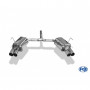 Silent rear duplex stainless steel 2x76mm type 10 for MINI COOPER S R53