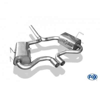 Silencieux arrière duplex sortie centrale inox 2x90mm type 12 pour MINI COOPER S R53