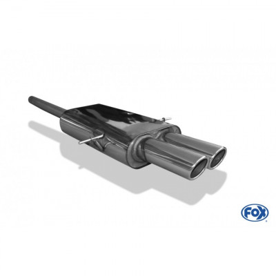 Silent stainless steel rear 2x88x74mm type 32 for MINI COOPER S R56