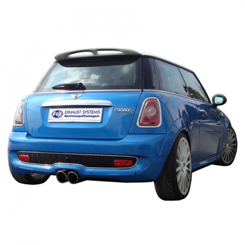 Silent stainless steel rear 2x90mm type 16 for MINI COOPER S R56