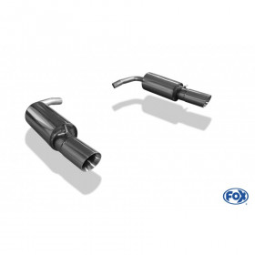 Silent rear duplex stainless steel 1x100mm type 25 for MINI COOPER CLUBMAN S R55