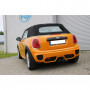 Silent rear stainless steel central output 2x100mm type 25 for MINI COOPER S F57