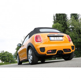 Silencieux arrière inox sortie centrale 2x95x78mm type 68 noir brillant pour MINI COOPER S F57