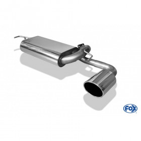 Silent stainless steel rear 1x129x106mm type 44 for MITSUBISHI ASX 4x2