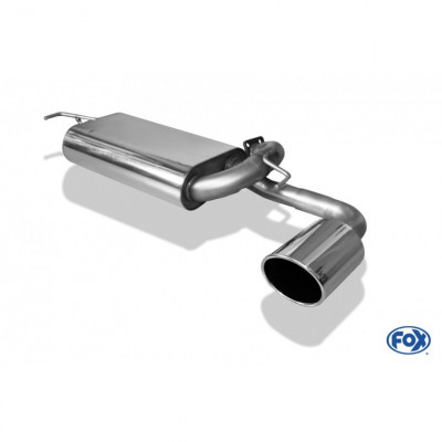 Silent stainless steel rear 1x129x106mm type 44 for MITSUBISHI ASX 4x2