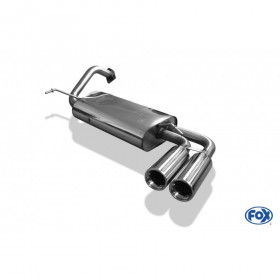 Silencieux arrière inox 2x80mm type 13 pour MITSUBISHI COLT TYPE CAO / CJO