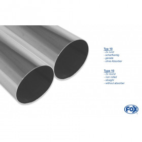 Silent rear duplex stainless steel 2x90mm type 10 for MITSUBISHI COLT TYPE Z30 5 PORTES