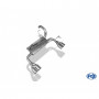 Silencieux arrière duplex inox 2x80mm type 10 pour MITSUBISHI COLT TYPE Z30 / CZ3 / CZT 3 PORTES
