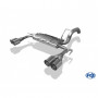 Silencieux arrière duplex inox 2x80mm type 10 pour MITSUBISHI COLT TYPE Z30 / CZ3 / CZT 3 PORTES