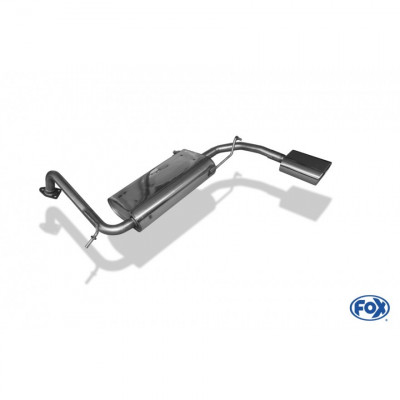 Silencieux arrière inox 1x160x80mm type 53 pour MITSUBISHI LANCER IV BERLINE