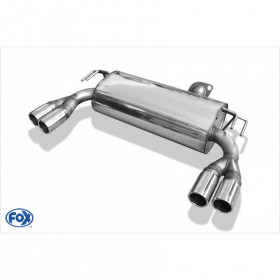 Silent rear duplex stainless steel 2x76mm type 12 for MITSUBISHI LANCER RALLYART