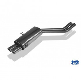 Silent stainless steel rear 2x76mm type 17 for BMW M5 TYPE E34