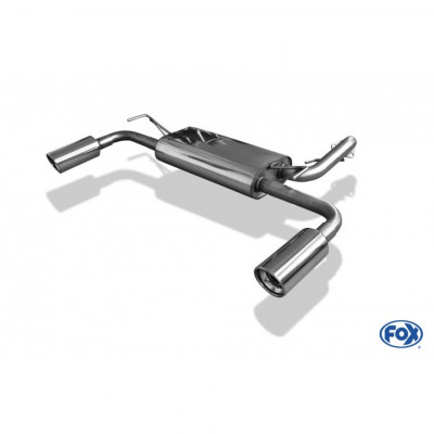 Silencieux arrière duplex inox 1x100mm type 17 pour MITSUBISHI LANCER TYPE CYO
