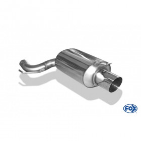 Silencieux arrière inox 1x129mm type 14 pour MITSUBISHI LANCER EVOLUTION VII