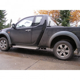 Silent stainless back "Sidepipe" 2x115x85mm type 38 for MITSUBISHI L200 TYPE KAOT CLUBCAP 2 PORTES