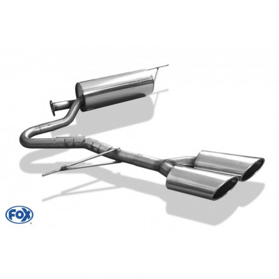 Silencieux arrière inox "Sidepipe" 2x115x85mm type 38 pour MITSUBISHI L200 TYPE KAOT FOURCAP 4 PORTES