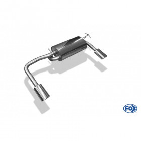 Silencieux arrière duplex inox 1x115x85mm type 33 pour MITSUBISHI OUTLANDER I 4WD TYPE CU