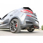 Silencieux arrière duplex inox avec valves 1x129x106mm type 44 (noir brillant) pour HYUNDAI I30 N PERFORMANCE