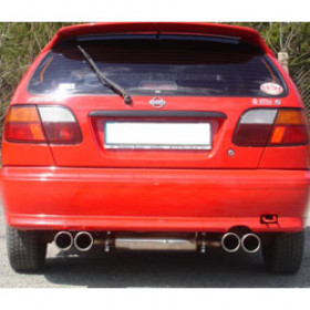 Silencieux arrière duplex inox 2x90mm type 13 pour NISSAN ALMERA TYPE N15 HAYON