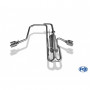 Silencieux arrière duplex inox sidepipe 2x90mm type 16 pour NISSAN NAVARA D40