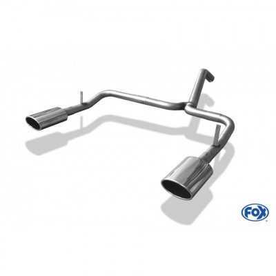 Système d'embout duplex inox 1x140x90mm type 32 pour NISSAN PATHFINDER TYPE R51