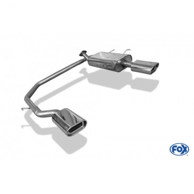 Silencieux arrière duplex inox 1x135x80mm type 53 pour NISSAN PRIMERA KOMBI TYPE P11