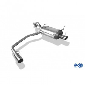 Silencieux arrière duplex inox 1x90mm type 16 pour NISSAN PRIMERA BERLINE TYPE P12