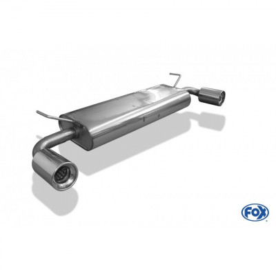 Silencieux arrière duplex inox 1x100mm type 13 pour NISSAN QASHQAI TYPE J10