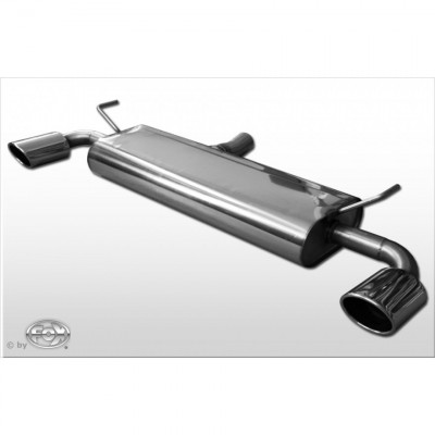 Silent rear duplex stainless steel 1x115x85mm type 44 for NISSAN QASHQAI TYPE J10