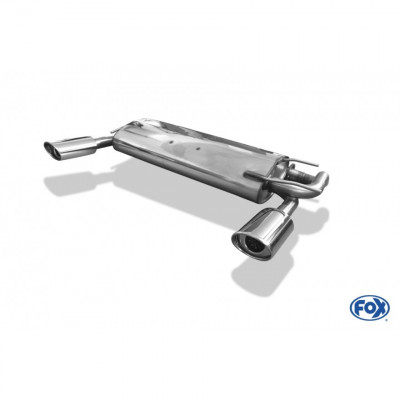 Silencieux arrière duplex inox 1x115x85mm type 33 pour NISSAN X-TRAIL TYPE T30