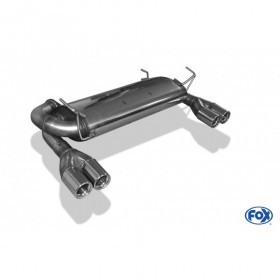 Silent rear duplex stainless steel 2x76mm type 13 for NISSAN 350Z